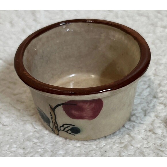 Vintage Rare 1960s Apples Butter Melter Syrup Warmer & Dipping Cup Hand Painted - Picture 3 of 9